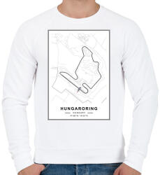 printfashion Hungaroring - Férfi pulóver - Fehér (7202559)