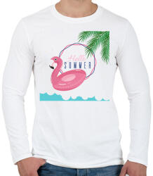 printfashion Hello Summer! - Férfi hosszú ujjú póló - Fehér (1615809)