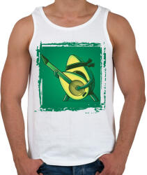 printfashion Gitáros avokádó - Férfi atléta - Fehér (5640604)