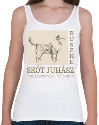 printfashion Büszke tulajdonos - Skót juhász - Női atléta - Fehér (6302050)