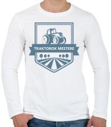 printfashion Traktorok mestere - Férfi hosszú ujjú póló - Fehér (6596051)