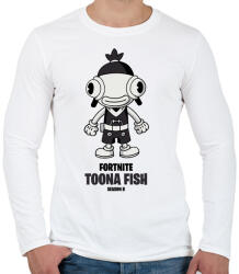printfashion Toona Fish - Fortnite Season 8 - Férfi hosszú ujjú póló - Fehér (5357147)