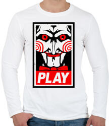 printfashion Fűrész play - Férfi hosszú ujjú póló - Fehér (1831361)