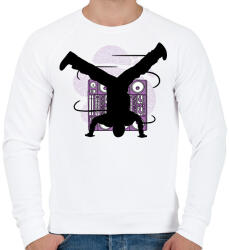 printfashion Break tánc - Férfi pulóver - Fehér (6383206)