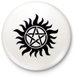 printfashion Supernatural - Kitűző, hűtőmágnes - Fehér (3082168)