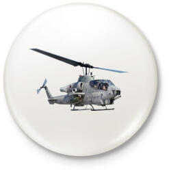 printfashion AH-1 Cobra - Kitűző, hűtőmágnes - Fehér (3076274)