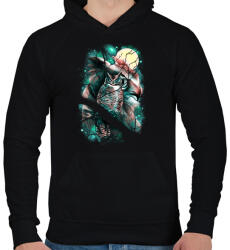 printfashion Térfigyelő - Férfi kapucnis pulóver - Fekete (324755)
