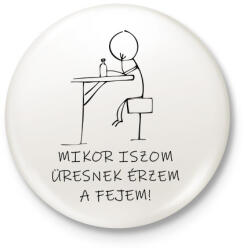 printfashion MIKOR ISZOM - Kitűző, hűtőmágnes - Fehér (3083781)