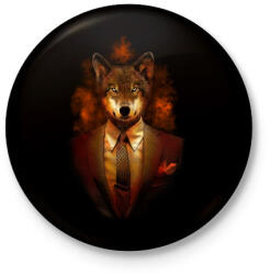 printfashion Mr. Howl - Kitűző, hűtőmágnes - Fekete (3092647)