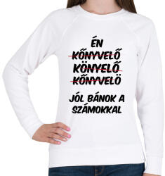 printfashion Jól bánok a számokkal - Női pulóver - Fehér (12563833)