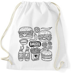 printfashion burger - Sportzsák, Tornazsák - Fehér (15720397)