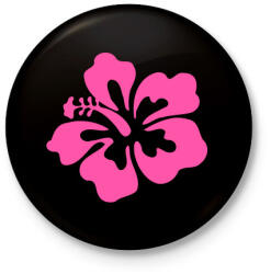 printfashion hibiscus - Kitűző, hűtőmágnes - Fekete (3098628)
