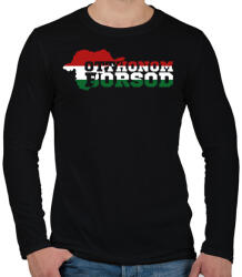 printfashion Otthonom Borsod (3 színű) - Férfi hosszú ujjú póló - Fekete (2045452)