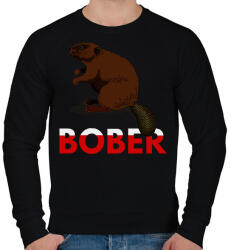 printfashion BOBER - Férfi pulóver - Fekete (15779595)
