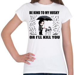 printfashion John Wick Husky - Női póló - Fehér (12567223)