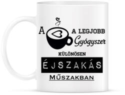 printfashion ÉJSZAKÁS MŰSZAK - Bögre - Fehér (788884)