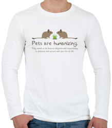 printfashion Pets are humanizing - Férfi hosszú ujjú póló - Fehér (13473735)