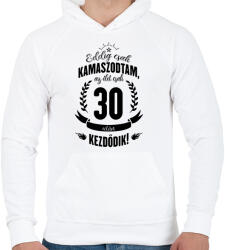 printfashion kamasz-30-black - Férfi kapucnis pulóver - Fehér (596575)