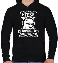 printfashion Etess és mondd, hogy szép vagyok! - Férfi kapucnis pulóver - Fekete (16409263)