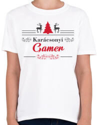 printfashion Karácsonyi gamer - Gyerek póló - Fehér (11002163)