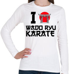 printfashion I love Wado Ryu Karate - Női hosszú ujjú póló - Fehér (9450149)