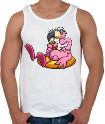 printfashion Flamingo - Férfi atléta - Fehér (15865589)