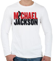 printfashion michael-jackson-moonwalk-png-4299357 - Férfi hosszú ujjú póló - Fehér (4352612)