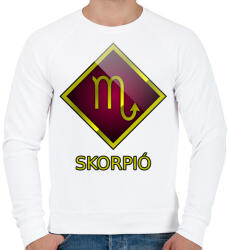 printfashion Skorpió - Férfi pulóver - Fehér (5350104)