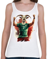 printfashion CR7 - The Goat - Női atléta - Fehér (14947481)