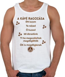 printfashion A kávé ragozása - Férfi atléta - Fehér (5967067)