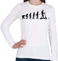 printfashion Roller evolúció - Női hosszú ujjú póló - Fehér (13818277)