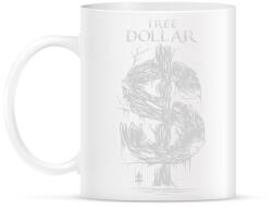 printfashion Dollár fa - szürke - Bögre - Fehér (787858)