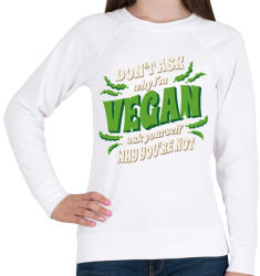 printfashion Büszke vegán - Női pulóver - Fehér (12754776)