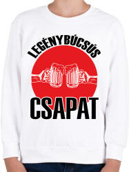 printfashion Legénybúcsús csapat - Gyerek pulóver - Fehér (6208614)