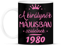 printfashion A királynők májusban születnek - Bögre - Fekete (2563047)