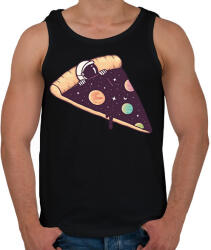printfashion Űrhajós pizza - Férfi atléta - Fekete (16053486)