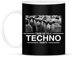 printfashion Take us Techno Party - Bögre - Fekete (2613280)