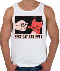 printfashion Cat dad - Férfi atléta - Fehér (2397871)
