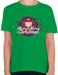 printfashion Merry Merry Christmas! - Gyerek póló - Zöld (480654)