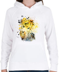 printfashion owl - Női kapucnis pulóver - Fehér (1942454)