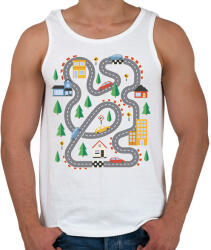 printfashion Versenypálya - Férfi atléta - Fehér (14723778)