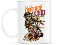 printfashion A legjobb védekezés a támadás - Bögre - Fehér (787707)