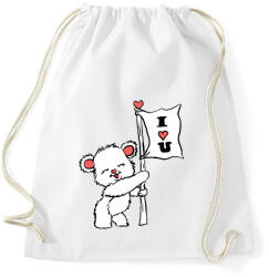 printfashion I LOVE U - Sportzsák, Tornazsák - Fehér (2183702)