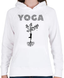 printfashion Jóga - Női kapucnis pulóver - Fehér (8000789)
