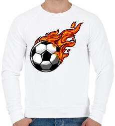 printfashion Focilabda - Férfi pulóver - Fehér (14074668)