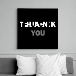 printfashion Thank (Fuck) You - Vászonkép - Fekete (6650052)