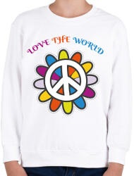 printfashion Love the world - Gyerek pulóver - Fehér (7107772)