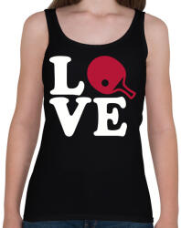 printfashion Asztalitenisz szerelem - Női atléta - Fekete (2142199)