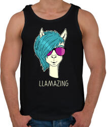 printfashion LLAMAZING - Férfi atléta - Fekete (1623809)