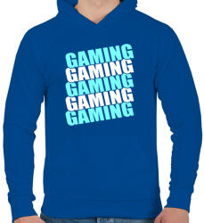 printfashion Gaming - Férfi kapucnis pulóver - Királykék (1276642)